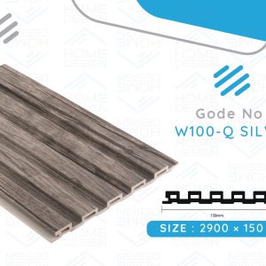 Alternative wood fluted panel 20cm, W100-Q SILVER