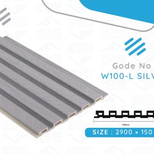 Alternative wood fluted panel 20cm,W100-L SILVER