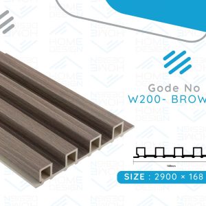 Alternative wood fluted panel 20cm, W200- BROWN