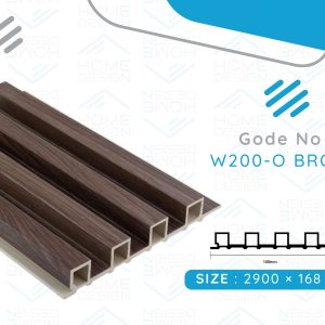 Alternative wood fluted panel 20cm,W200-O BROWN