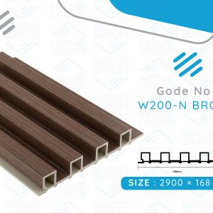 Alternative wood fluted panel 20cm, W200-N BROWN