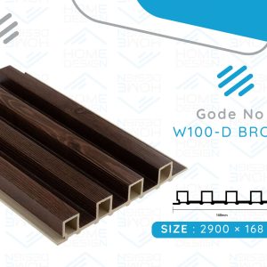 Alternative wood fluted panel 20cm, W200-D BROWN