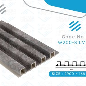 Alternative wood fluted panel 20cm, W200-SILVER