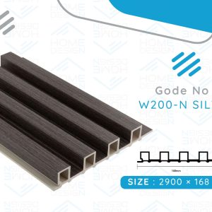 Alternative wood fluted panel 20cm, W200-N SILVER