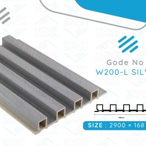 Alternative wood fluted panel 20cm, W200-L SILVER