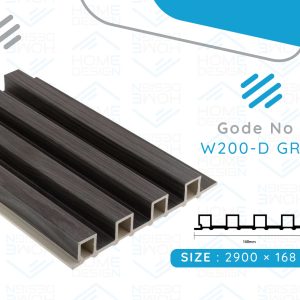 Alternative wood fluted panel 20cm, W200-D GREY