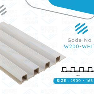Alternative wood fluted panel 20cm, W200-WHITE