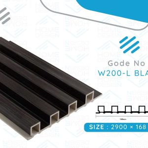 Alternative wood fluted panel 20cm, W200-L BLACK