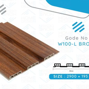 Alternative wood fluted panel 20cm,W100- L BROWN