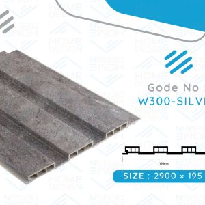 Alternative wood fluted panel 20cm,W300- SILVER