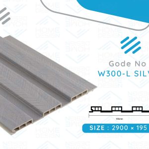 Alternative wood fluted panel 20cm,W300- L SILVER