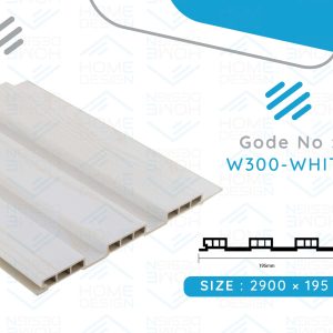 Alternative wood fluted panel 20cm, W300- WHITE