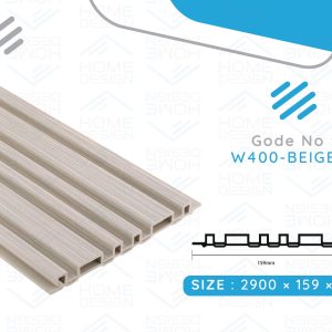 Alternative wood fluted panel 20cm, W400- BEIGE W