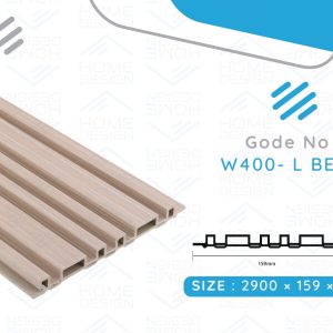 Alternative wood fluted panel 20cm, W400- L BEIGE