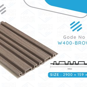 Alternative wood fluted panel 20cm, W400- BROWN