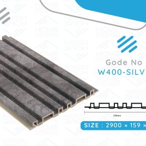 Alternative wood fluted panel 20cm, W400- SILVER