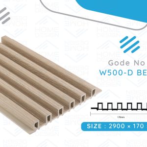 Alternative wood fluted panel 20cm, W500- D BEIGE