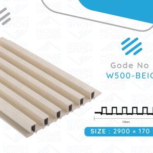 Alternative wood fluted panel 20cm, W500- BEIGE